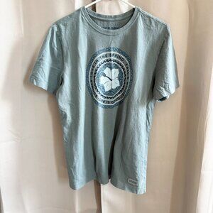 Life is Good Mens Shirt Small Summer Love Hippie‎ Crew Neck Cotton 18927